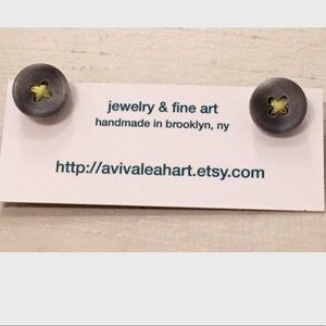 Threaded Button Earrings